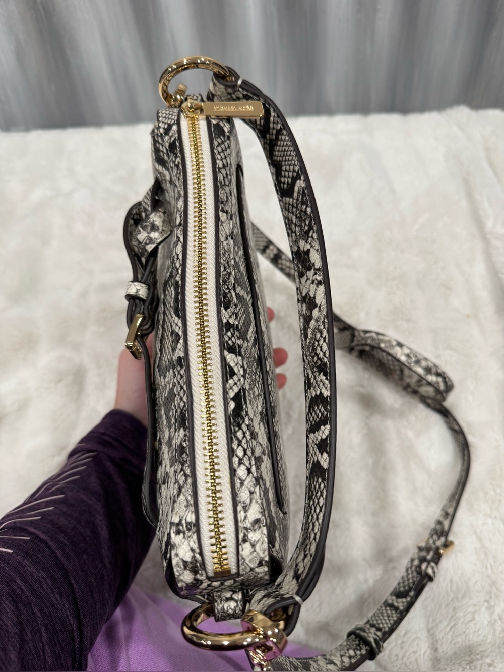 Michael Kors Emilia Half Moon Animal Print - Picture 9 of 15